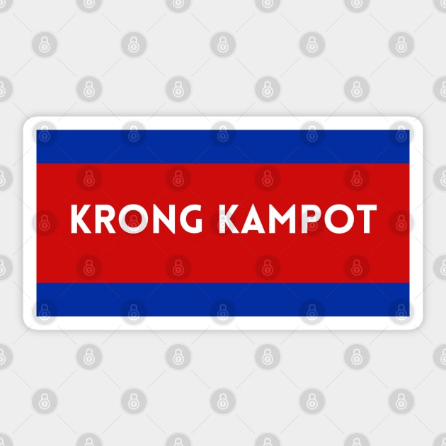 Krong Kampot City in Cambodian Flag Colors Sticker by aybe7elf